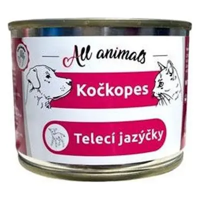 All Animals Konzerva ALL ANIMALS, telecí jazýčky, 200 g