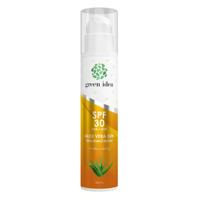 Green idea Mléko na opalování Aloe vera GREEN IDEA, SPF 30, 200 ml