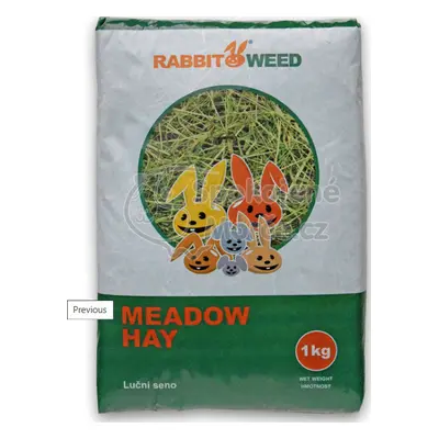 Rabbit Weed Seno pro hlodavce RabbitWeed, luční, 1 kg / 40 l