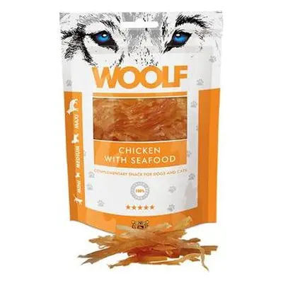 Woolf Pamlsky pro psy WOOLF, chicken with seafood, 100 g