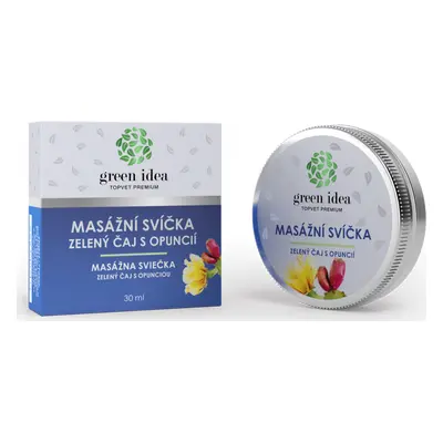 Green idea Masážní svíčka - Zelený čaj s opuncií GREEN IDEA, 30 ml