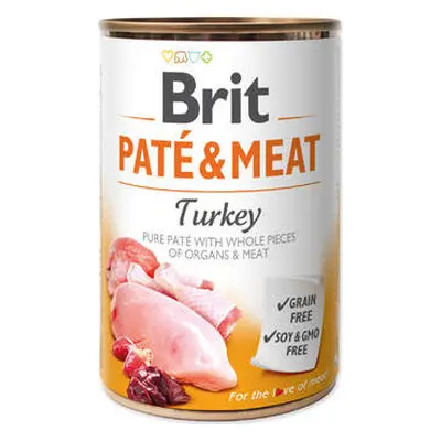 BRIT Konzerva pro psy Paté & Meat Turkey Brit, 400 g