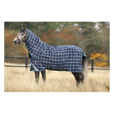 Deka výběhová Rhino Plus Vari Layer®, s krkem, 250 g, navy check/teal Délka zad: