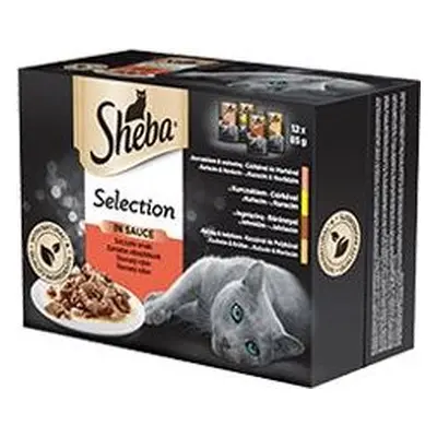 Sheba Kapsičky pro kočky Slices in Gravy Šťavnatý výběr, Multipack 12 x