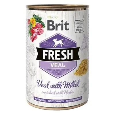 Brit Fresh Dog konz Veal with Millet 400 g