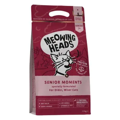 MEOWING HEADS Granule pro kočky Meowing Heads, Senior Moments, 1,5 kg