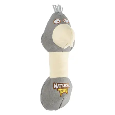 Flamingo Hračka pro psy Činka s hlavou ptáka GOTS Flamingo, 23 cm, grey/beige