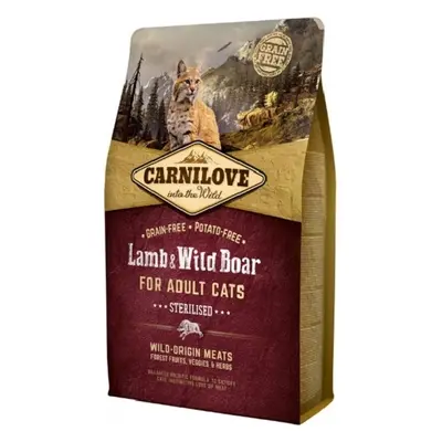 CARNILOVE Granule pro kočky Lamb & Wild Boar Adult Sterilised Carnilove, 6 kg