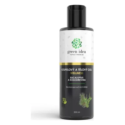 Green idea Olej koupelový Eucalypt a kosodřevina v mandlovém oleji GREEN IDEA, 200 ml