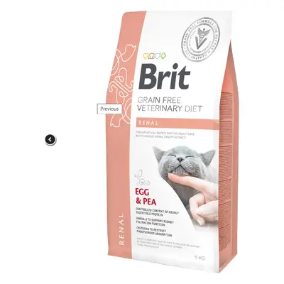 Granule pro kočky Brit VD Cat GF Renal, 5 kg