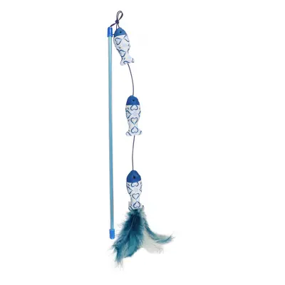 Flamingo Hračka pro kočky škádlítko Ice Flamingo, 45 cm, blue