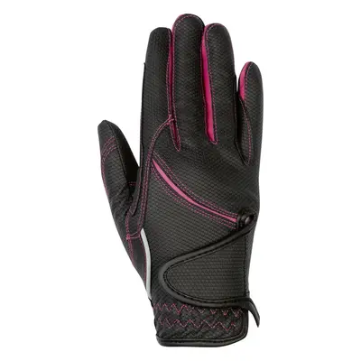 HKM Rukavice jezdecké Fashion HKM, pro dospělé, black/pink