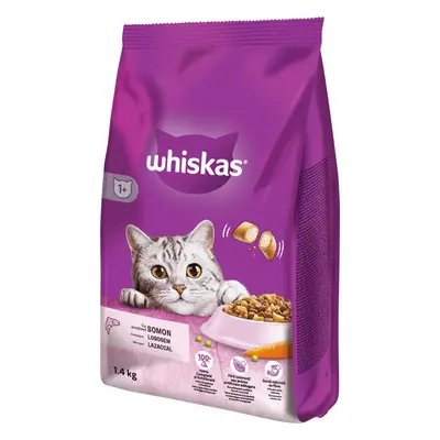 Granule pro kočky Whiskas Dry, s lososem, 1,4 kg