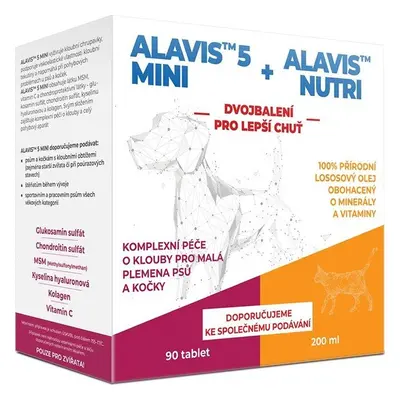 ALAVIS Kloubní výživa 5 MINI + Nutri ALAVIS™, 90 tbl+200 ml