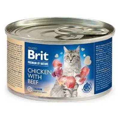 Brit Premium Cat by Nature konz Chicken&Beef 200 g