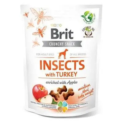 Brit Care Pochoutka pro psy Crunchy Crack. Insec. Turkey Apples Brit Care, 200 g