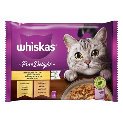 Kapsičky pro kočky Whiskas Pure Delight drůbeží v želé, 4x85 g