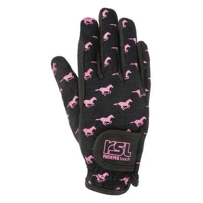 RSL Rukavice jezdecké Norway Summer RSL, dětské, black/pink