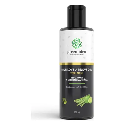 Green idea Olej koupelový Bergamot a citronová tráva v mandlovém oleji GREEN IDEA, 200 ml