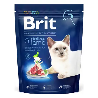 Granule Brit Premium Cat by Nature Sterilized Lamb, 300 g