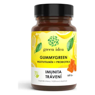 Green idea Bonbony Gummygreen Multivitamín + probiotika GREEN IDEA, 60 ks