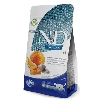 N&D (Farmina Pet Foods) N&D GF OCEAN CAT Adult Herring, Pumpkin & Orange 5 kg