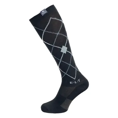 ELT Podkolenky Argyle ELT, pár, black/stone blue