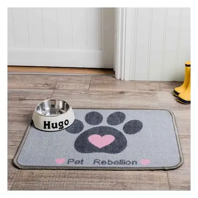 Pet Rebellion Kobereček pod misku Dinner Mate Heart Pet Rebellion, 40x60 cm, grey