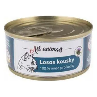 All Animals Konzerva pro kočky All Animals, losos kousky, 90 g