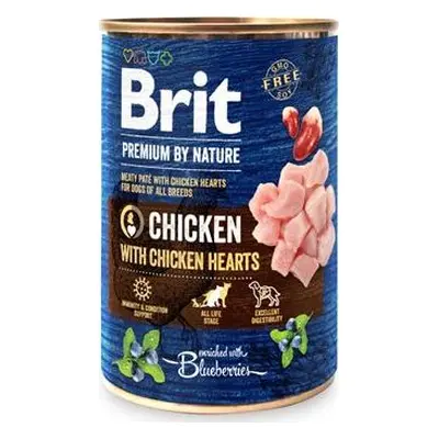 Brit Premium Dog by Nature konz Chicken & Hearts 400 g