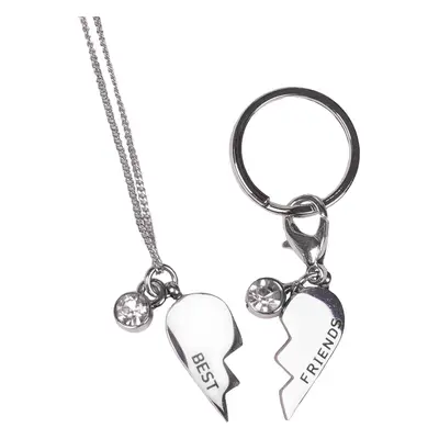 QHP Set přívěsku a řetízku Friendship QHP, silver