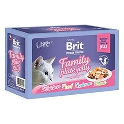 Kapsičky pro kočky Brit Premium Cat D Fillets in Jelly Family Plate, 1020 g