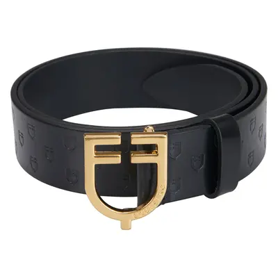 EQUESTRO Pásek kožený Buckle Logo EQUESTRO, gold/black Délka: