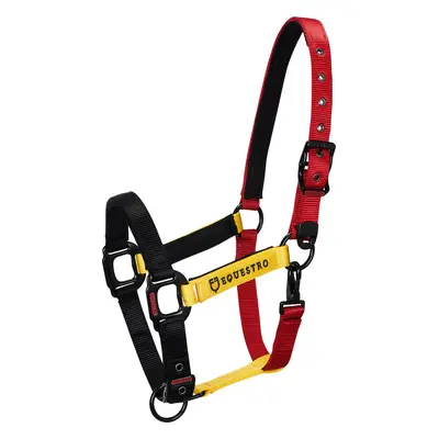 EQUESTRO Set ohlávky s vodítkem Flaggy EQUESTRO, black/red/yellow