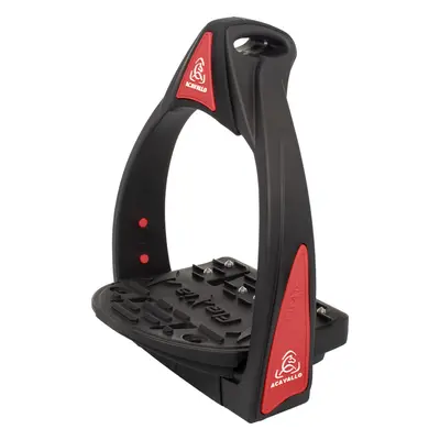 ACAVALLO Třmeny Flexia Acavallo, 12,5 cm, black/red