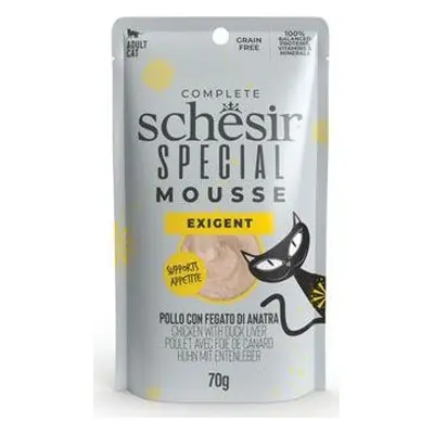 Kapsička pro kočky Schesir Cat Special Mousse Exigent kuře/játra, 70 g