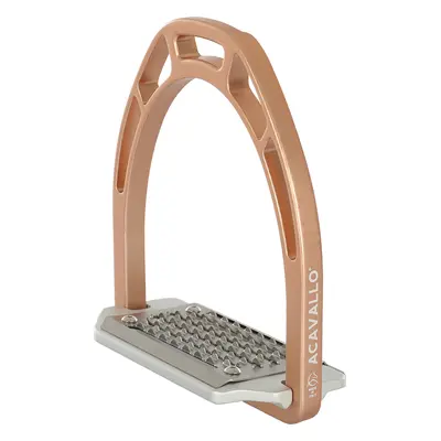 ACAVALLO Třmeny Arco Evolution Alupro Aluminium Acavallo, 13 cm, rose gold