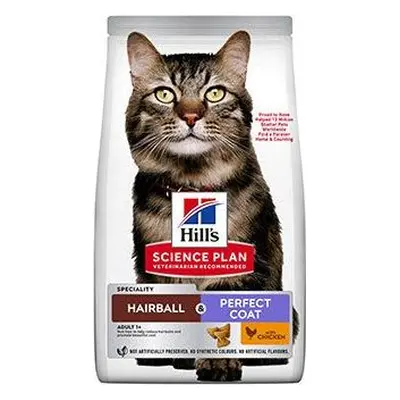 Granule pro kočky Hill's Fel. SP Adult Hairball&Perfect Coat, kuře, 7 kg