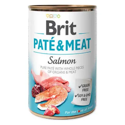 BRIT Konzerva pro psy Paté & Meat Salmon Brit, 400 g