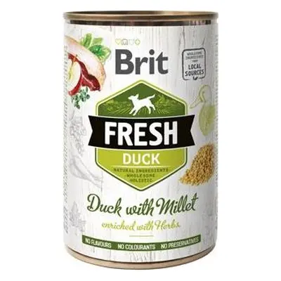 Brit Fresh Dog konz Duck with Millet 400 g