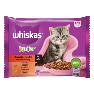 Kapsičky pro kočky Whiskas Core Junior klasický výběr, 4x85 g