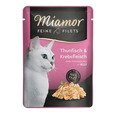 Kapsička pro kočky Miamor Cat Filet tuňák+krab v želé, 100 g