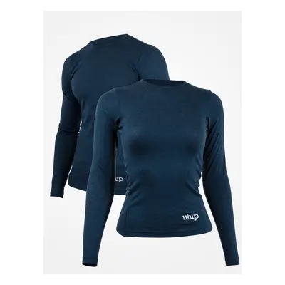 UHIP Triko vlněné Merino UHIP, s dlouhým rukávem, unisex, navy blue