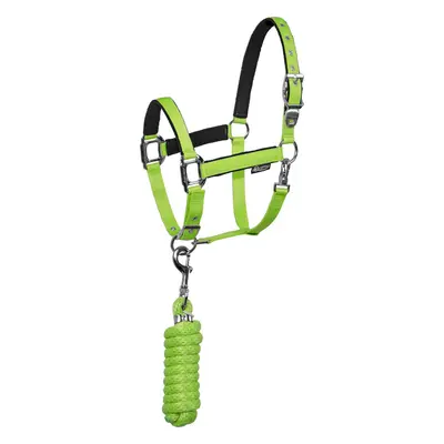 EQUESTRO Set ohlávky s vodítkem Shiny Fittings EQUESTRO, lime