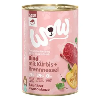 Rebel Dog Konzerva pro psy WOW Junior, hovězí s dýní, 400 g