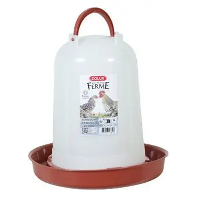 Zolux Žlab na vodu pro drůbež Zolux, 5 l, red