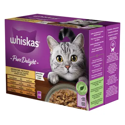 Kapsičky pro kočky Whiskas Pure Delight drůbeží výběr v želé, 12x85 g