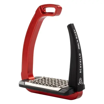 ACAVALLO Třmeny bezpečnostní Rel-X EASY Acavallo, 12,5 cm, red