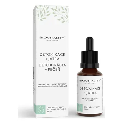 Biovitality Tinktura bezlihová Detoxikace + játra Biovitality, kapky, 25 ml