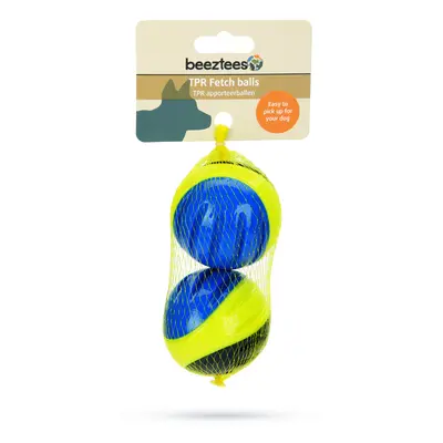 Beeztees Hračka pro psy TPR míček Beeztees, 6 cm, 2 ks, blue/yellow